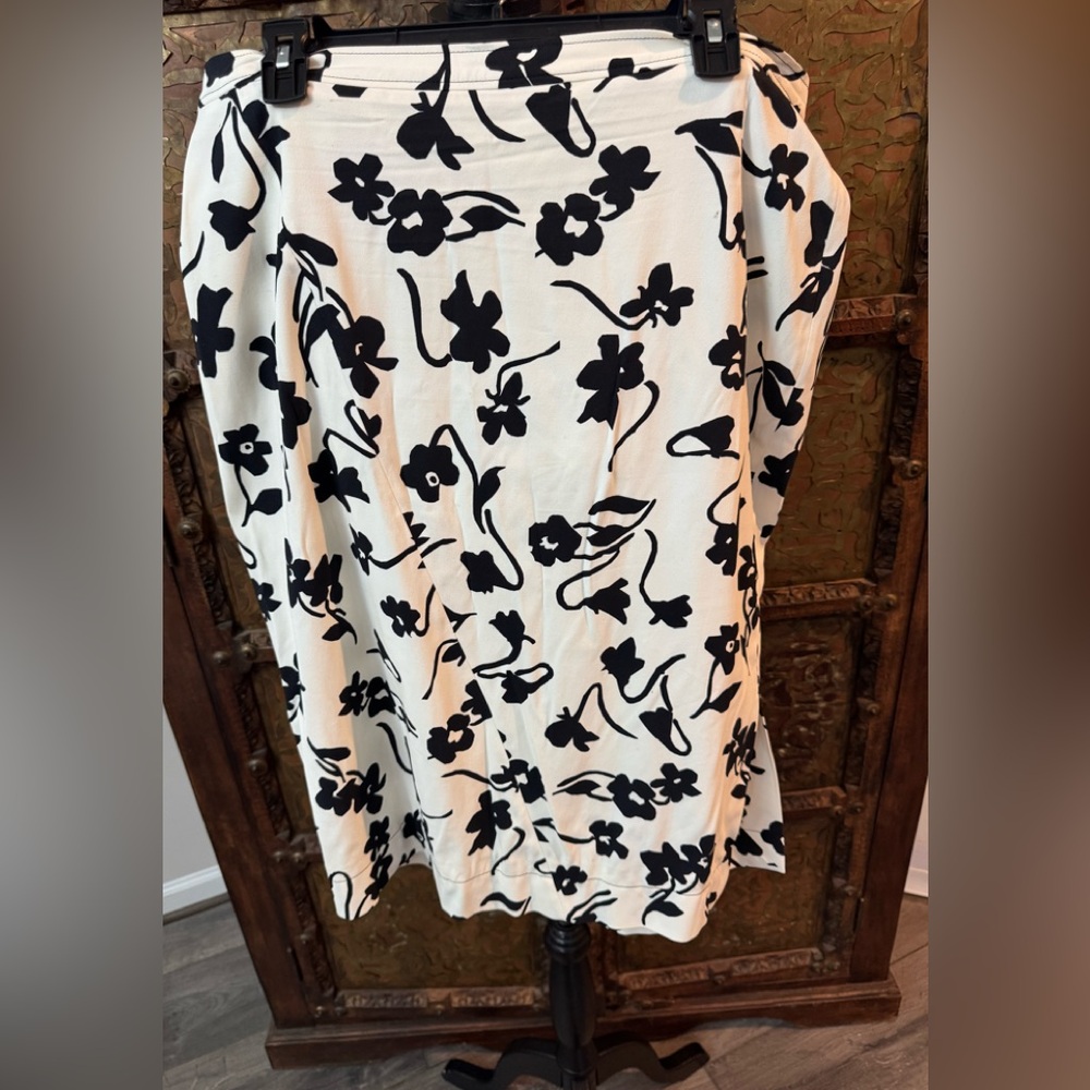 Altuzarra Floral Black and White Women's‎ Skirt 46